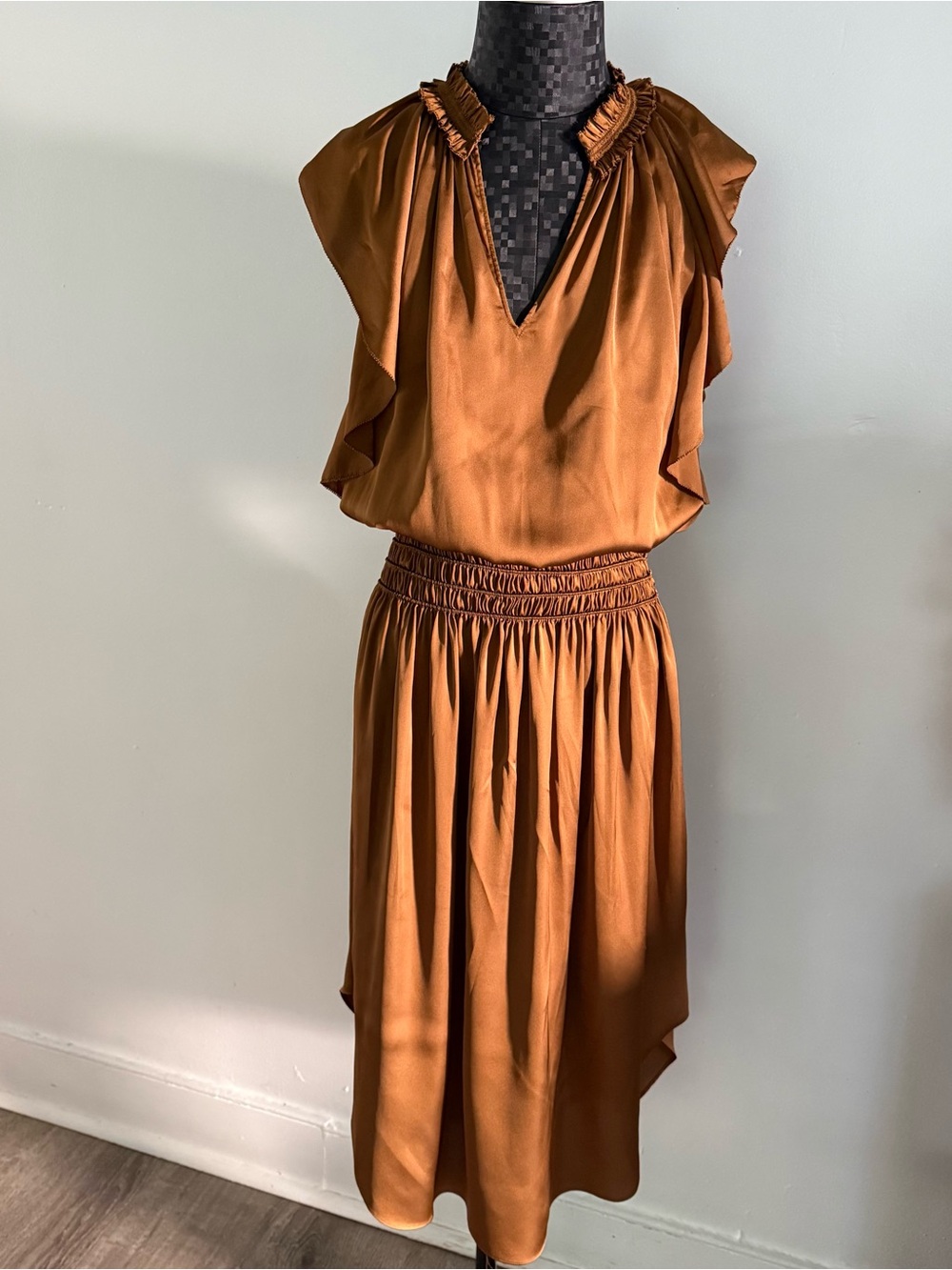 Ramy Brook Women’s Wrenn Flutter Sleeve Midi Dress Cooper